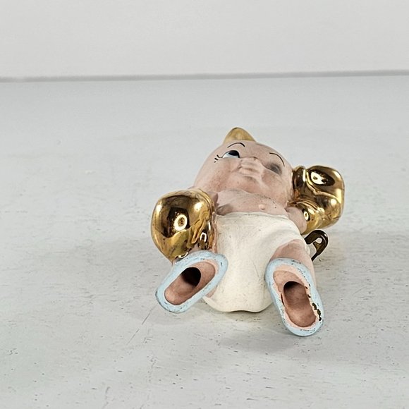 Freeman McFarlin Baby Boxing Gloves Figurine Diaper Pin *REPAIRED* - Picture 6 of 8